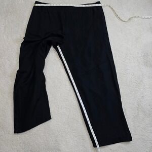 AthleTech Men's Black Polyester Athletic Track Pants Zip Bottoms XL